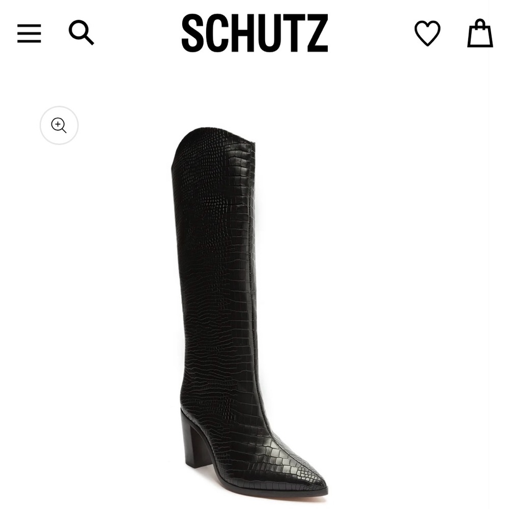 Schutz Block Heel Maryana in Black